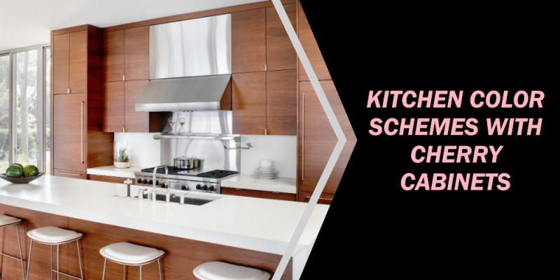 kitchen color schemes with cherry cabinets