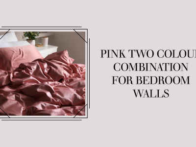 pink two colour combination for bedroom walls